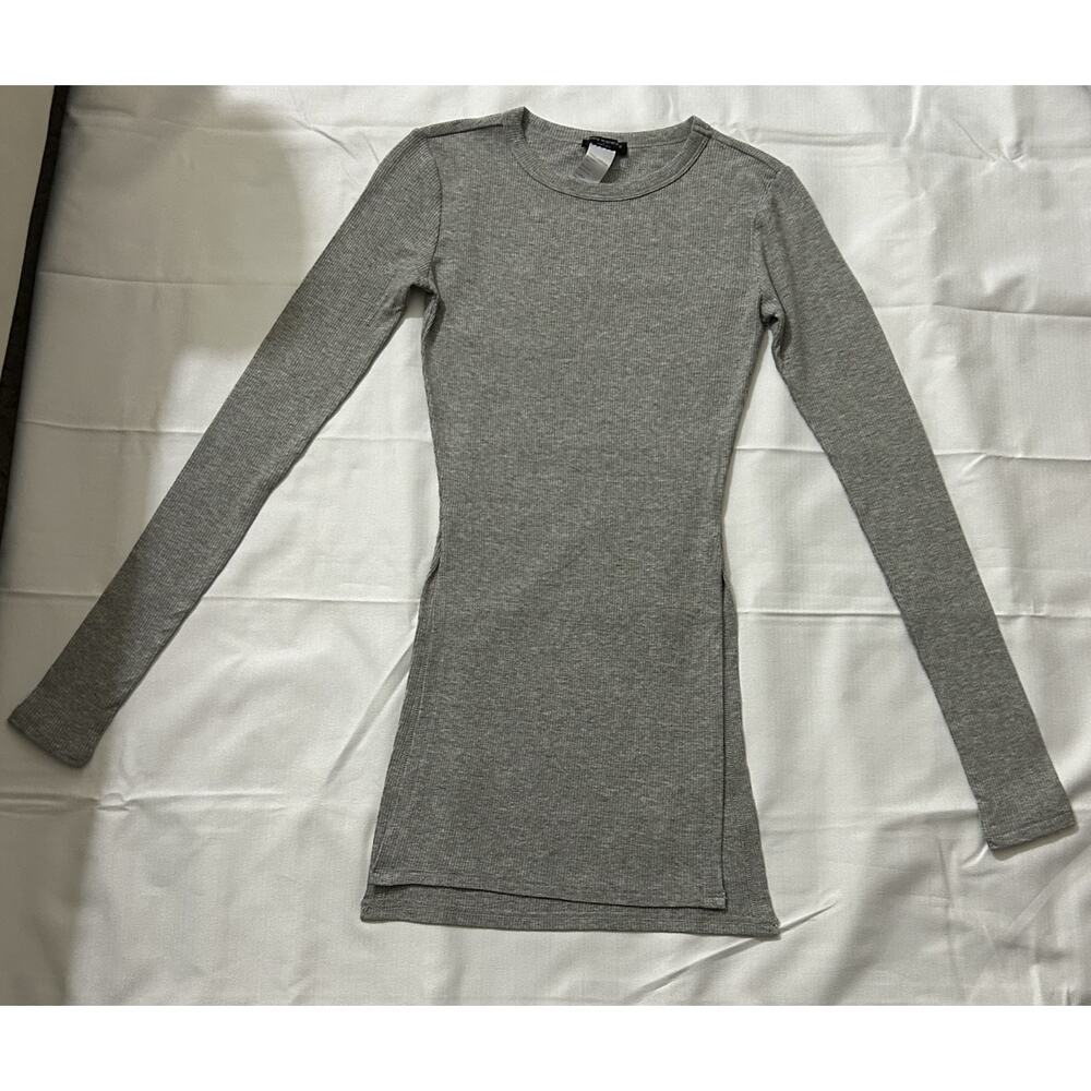 Naked Wardrobe Long Sleeve Bodycon Shirt Size Medium